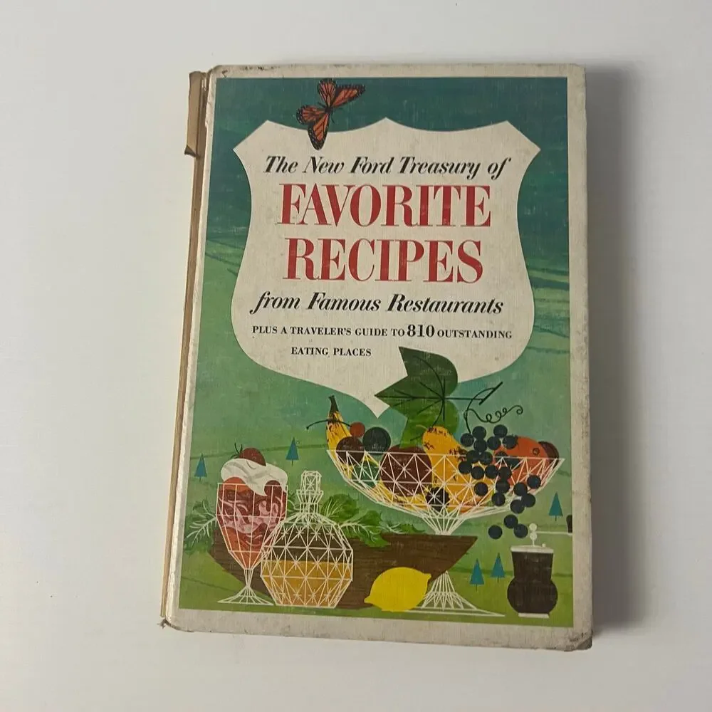 Vintage 1963 The New Ford Treasury of Favorite Recipes From Famous Restaurants - Picture 1 of 8